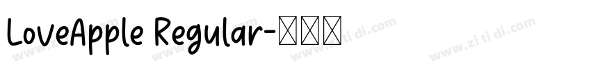 LoveApple Regular字体转换